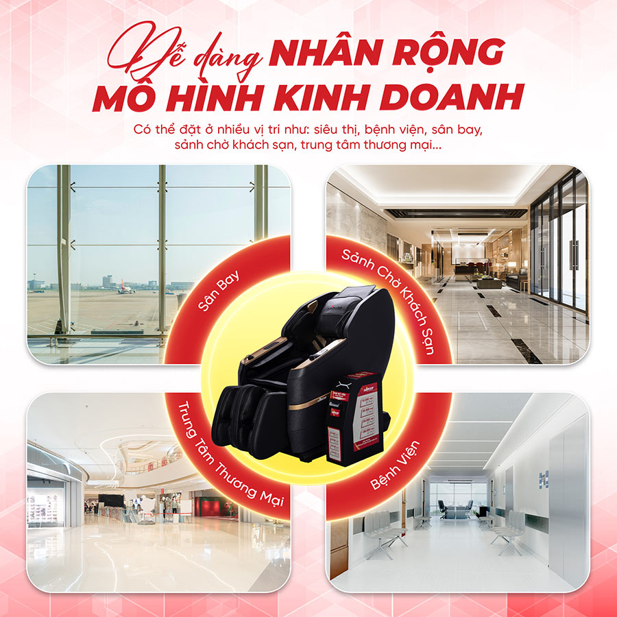 Ghế Massage Tính Tiền Tự Động - Lợi Nhuận Cao, Dễ Quản Lý